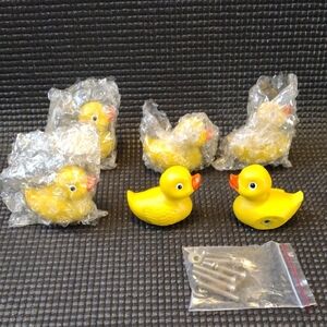 Set of 6 Polyresin Yellow Duck Drawer Knobs